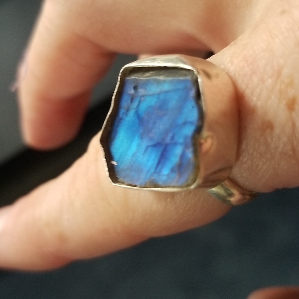 Labradorite ring 925 - Picture 4 of 8